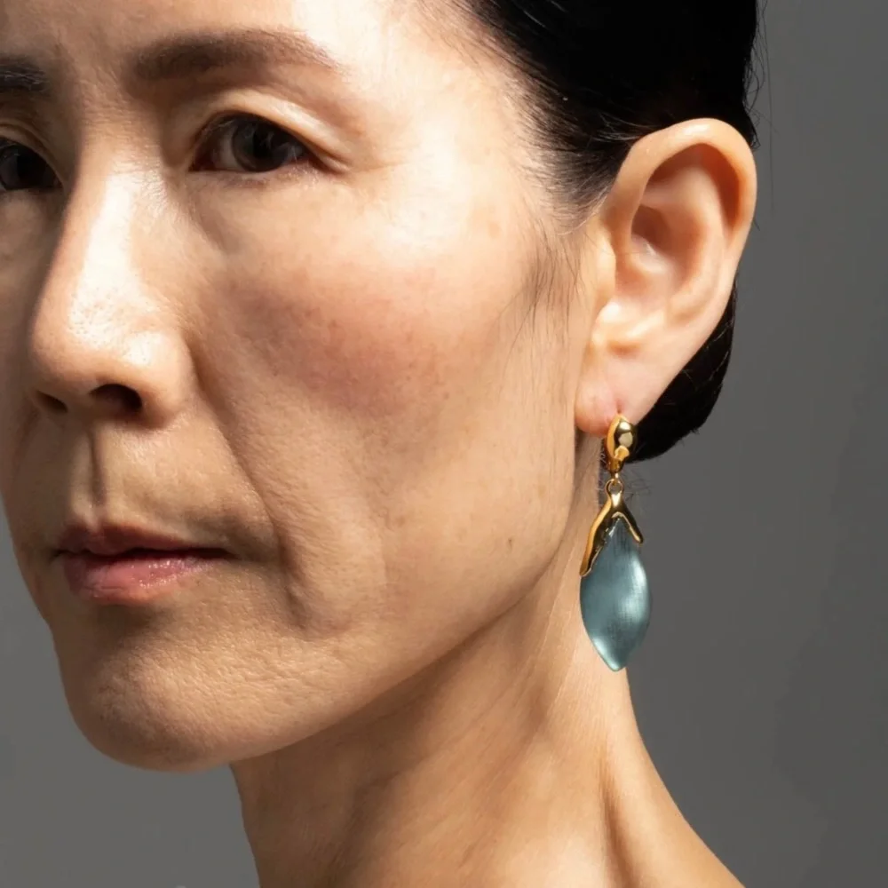 Alexis Bittar Lucite Petal Leverback Earrings - Picture 2 of 2